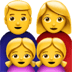 👨‍👩‍👧‍👧 family: man, woman, girl, girl display on Apple